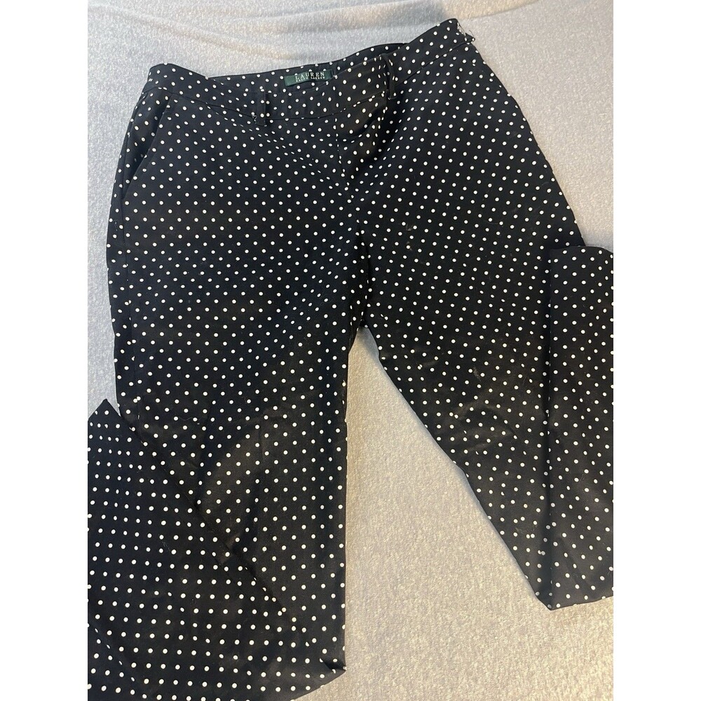 Lauren Ralph Lauren Dress Pants Black White Polka Dot Women’s 8 Vintage 90’s